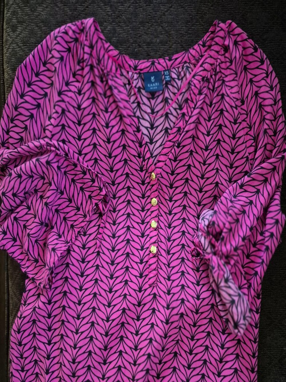 XS ,colorful Tunic. Kaari Blue.